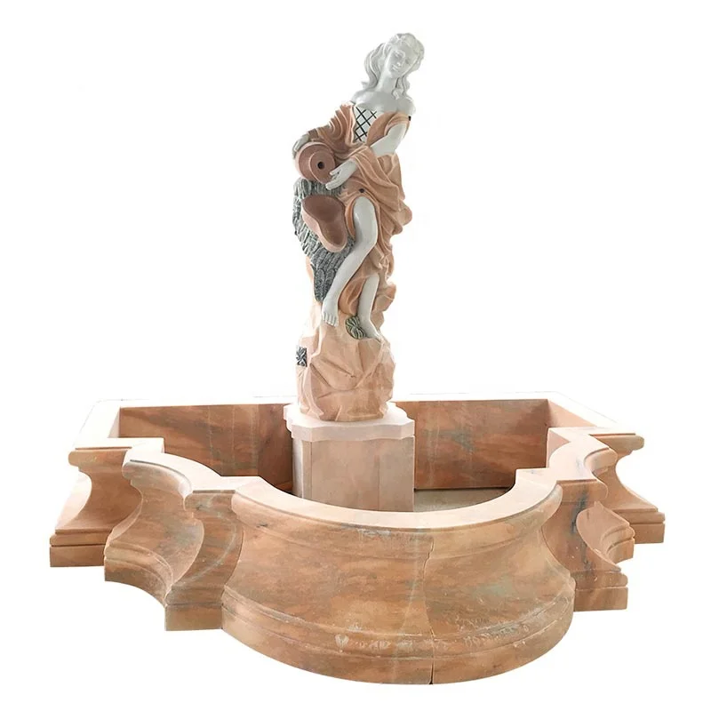 Наружное украшение в западном стиле мраморный резной садовый фонтан или крытая декоративная красивая женщина скульптура.