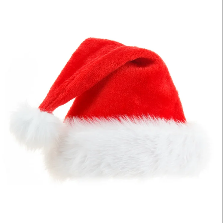 Plush Hat Short Plush Christmas High-end Decorations Christmas Party Festival Dress-up Gift