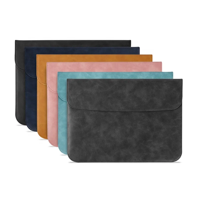 2020 Fashion shockproof Laptop Sleeve Bag PU Leather Protect Notebook Case 13 inch for Macbook Pro13 cases cover