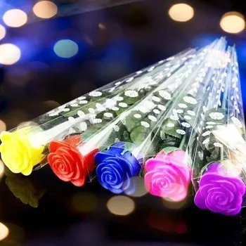
Promotional Plastic LED Rose Flower for Party or Lovers Gift 