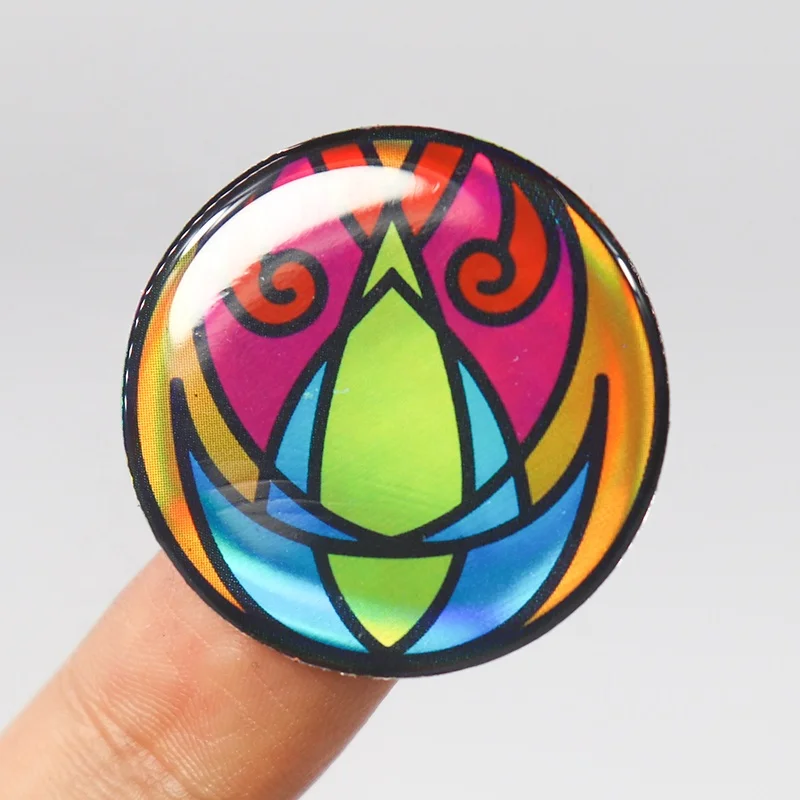 Custom printing live resin badder jar label sticker logo epoxy resin stickers foil 3d stickers for resin