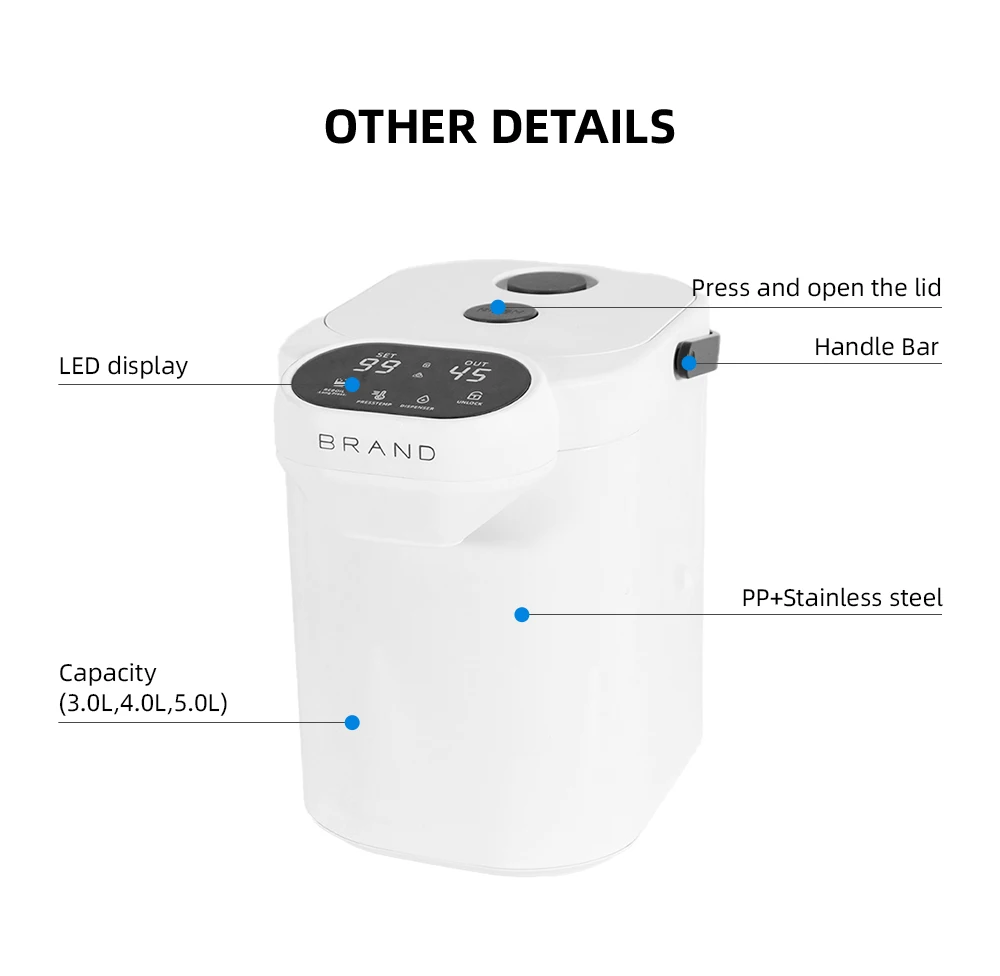 AECCN household commercial option capacity intelligent thermos water boiler electric kettles