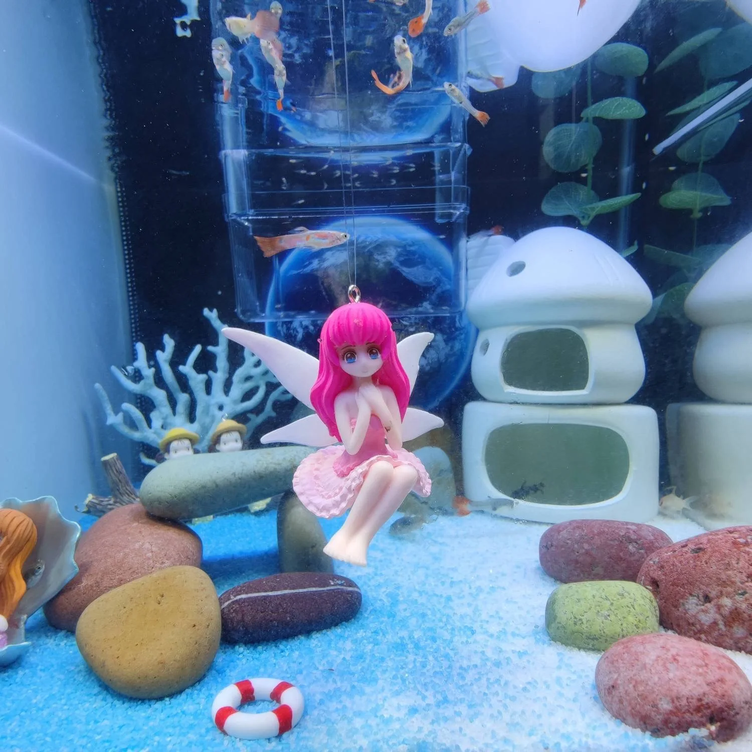 Fish tank Landscaping Floating Ornaments Flower fairy Little fairy Landscaping Underwater World Ornamental Creative Ornaments