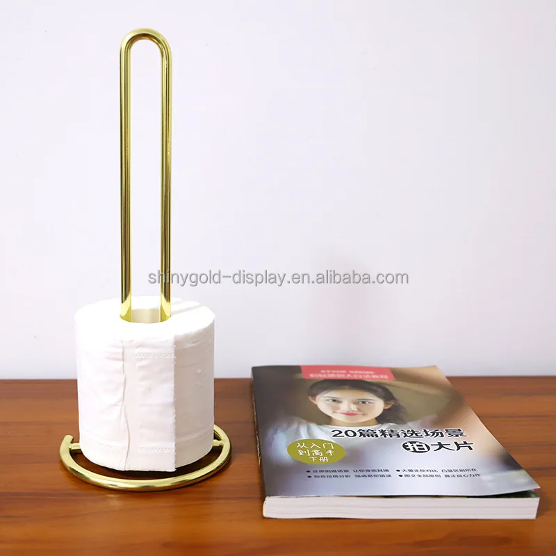 Nordic Gold Metal Iron Desktop Paper Towel Holder Dining Room Living Room Toilet Roll Paper Holder Storage Rack Napkin Holder