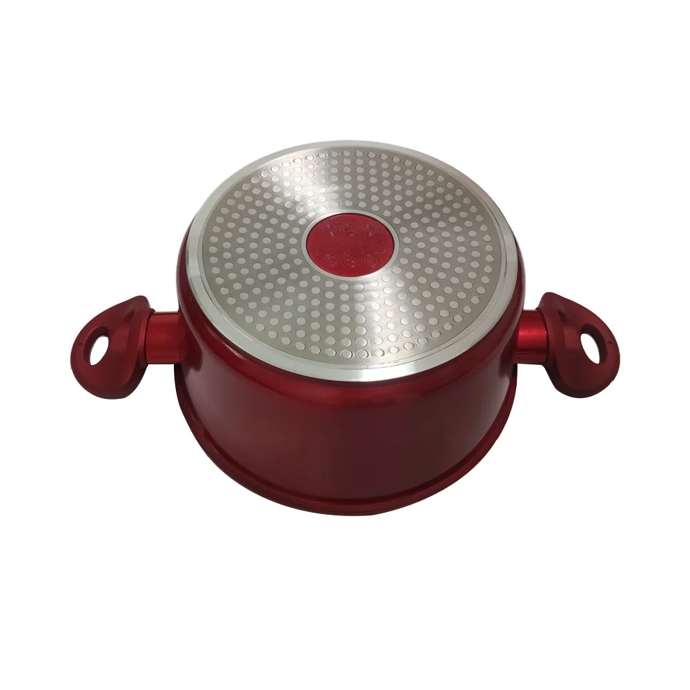 Aluminum Striped Deep Frying Pan Household Wok Nonstick Cookware Set Induction Cooker Universal