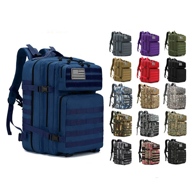 Free Sample Custom Logo Camouflage Tactical Backpack Large 3 Day Molle Bag Backpacks Nylon Hiking Backpacks Bags