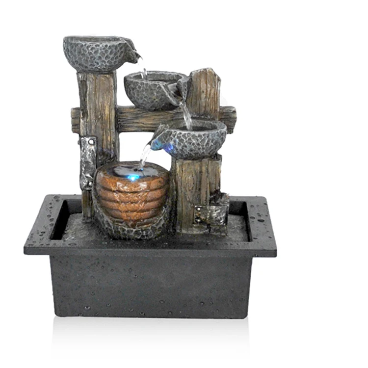 
Newest Design Custom home decor tabletop water Eco Solar Fountain 