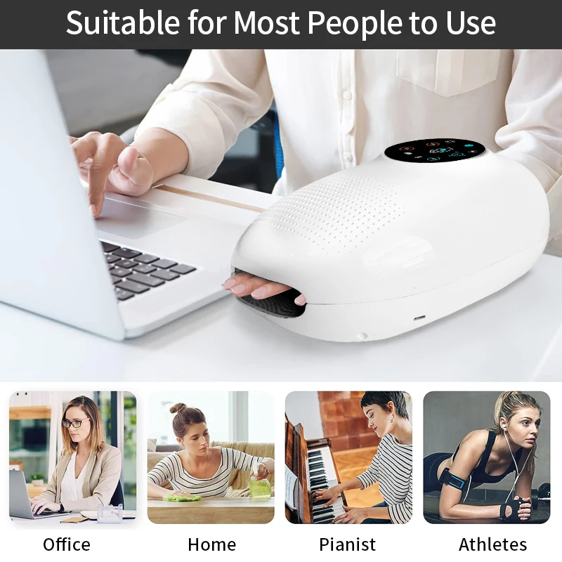 Phenitech Hot Product EMS Hand Massager Electric Rechargeable Portable Hand Held Deep Tissue Massagers With Music Function