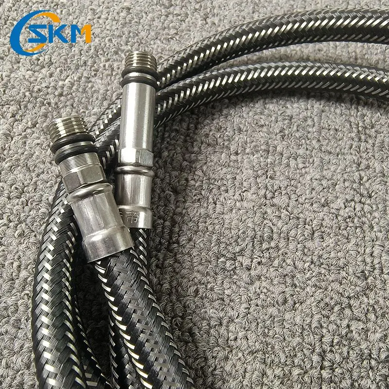 SAKEMI Stainless Steel Black Bathroom Wash Basin Faucet Black Sink Hot Cold Water Mixer Face Basin Tap