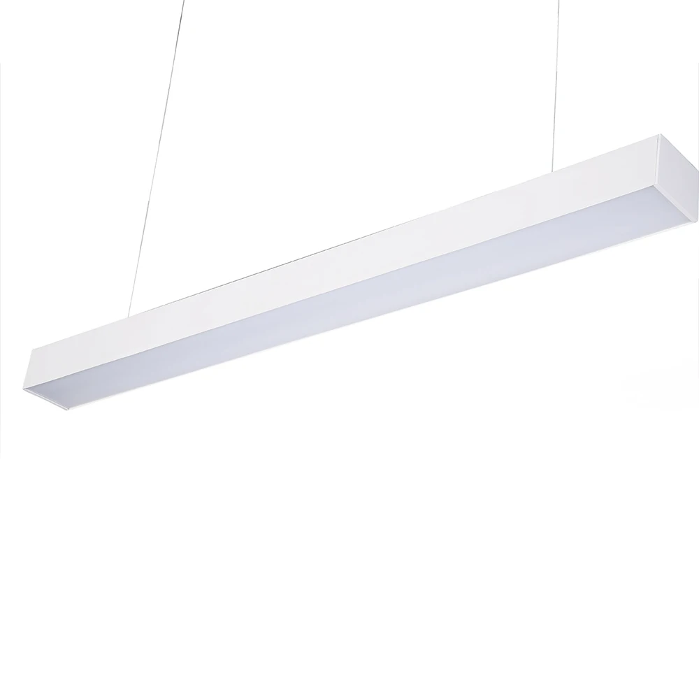 Modern Led Ceiling Chandeliers Lights White Black Body Creative Ceiling Chandeliers Trimless Led Strip Line Linear Light