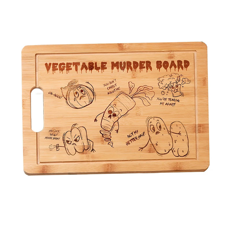 Custom Engraved Personalized Vintage Rustic Fruit Vegetable Meat Kitchen Bamboo Cutting Board bamboo Chopping Board