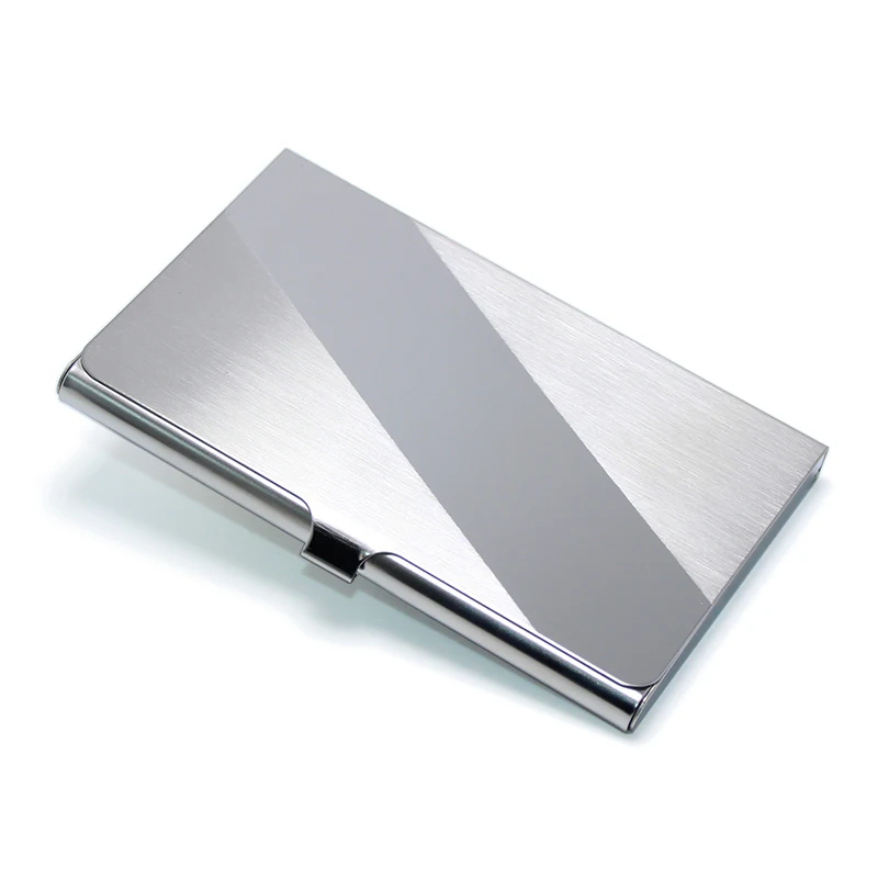 Advertising Specialty Business Gifts Metal Card Wallet Box Holder Silver Cross Credit Bank Stainless Steel Business Card Case