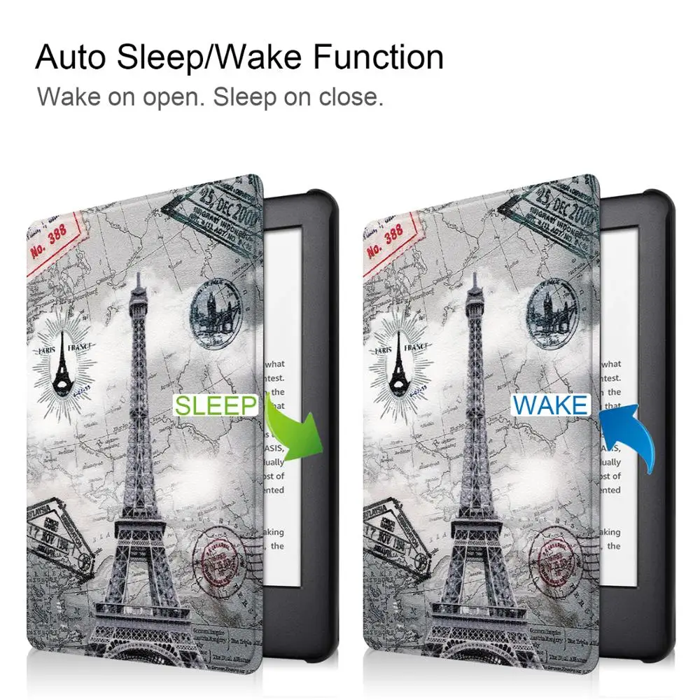 
Horizontal Flip Shockproof Leather case for Amazon All-new Kindle 2019 Touch 10th, with Auto Sleep Wakeup Corner Protection 