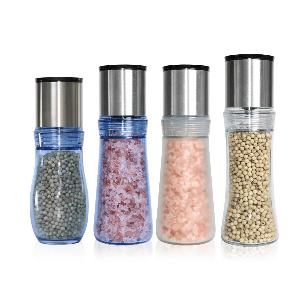 Kitchenware Wholesale 150ml Spice Jar Grinder Salt and Pepper Mill Set Non-Disposable Pepper Mill Glass Bottle Kitchen Gadgets