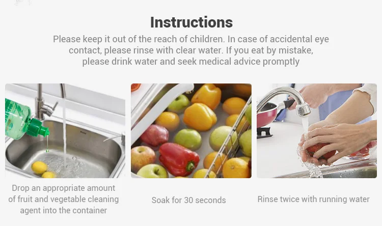 Clear RAW liquid for vegetables and fruits Whitecat