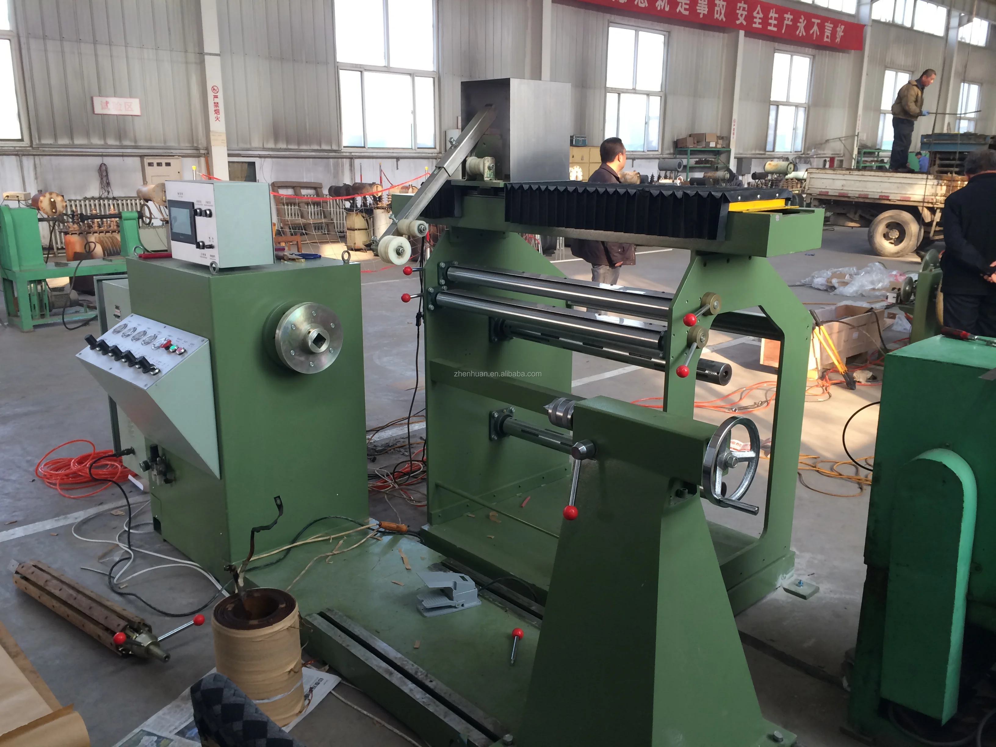 PLC control bobbin winding machine