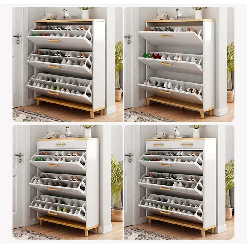 WIREKING Американский современный ультратонкий деревянный поворотный шкаф для обуви деревянная мебель