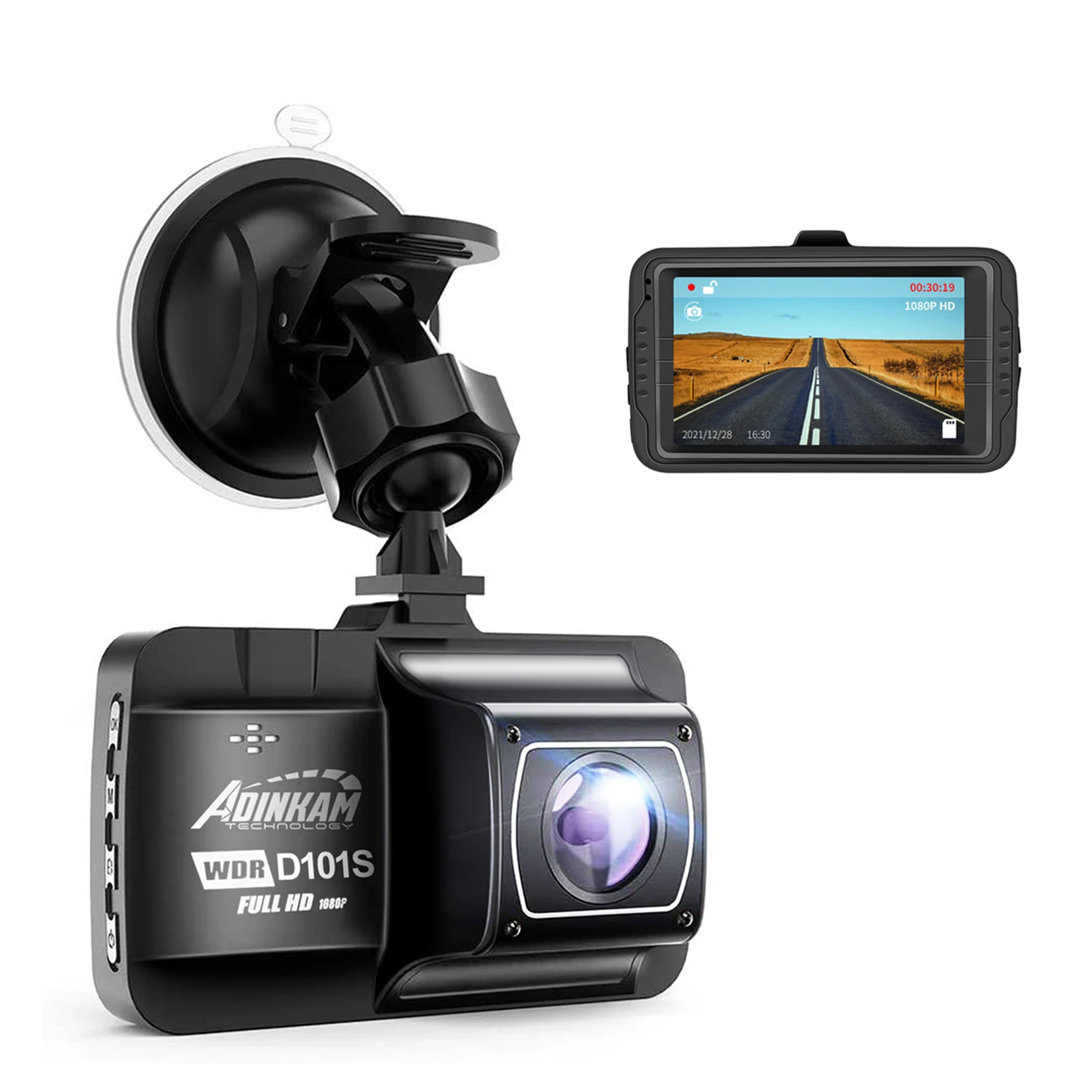 Dashcam 360 градусов adinkam Camara 3 дюймов авто видеокамера Профессиональный Dash Cam видео запись Автомобильный Черный Ящик