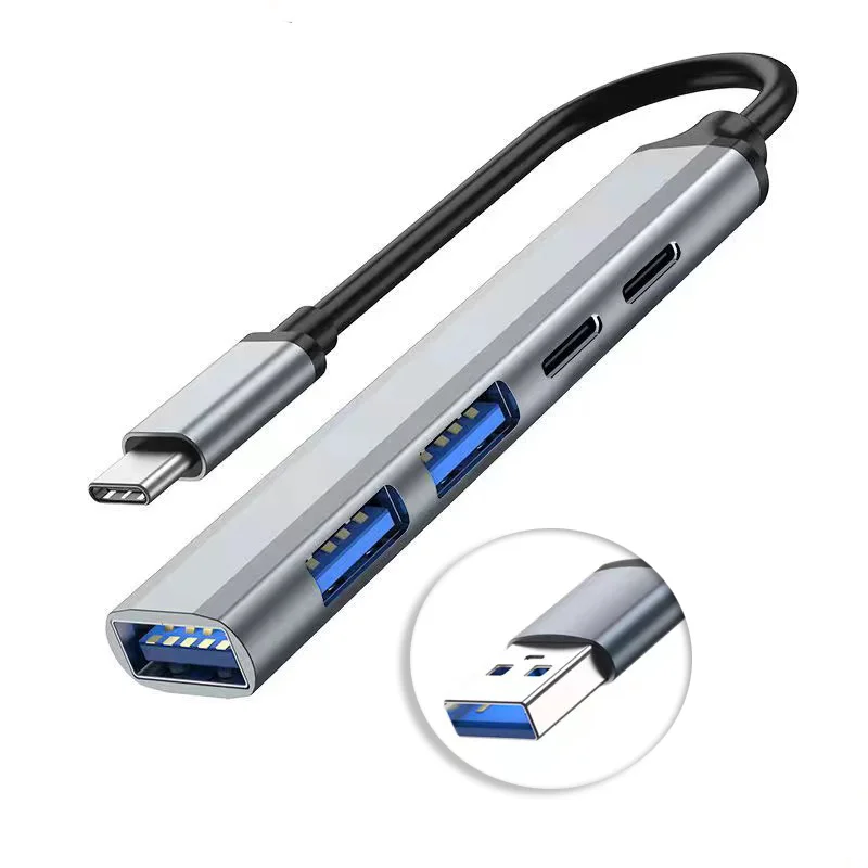 Jasoz 5 In 1Docking Station Type-C USB3.0 Extender Splitter Type-c Conversion Connector Multi-port Expansion Dock Multi-function