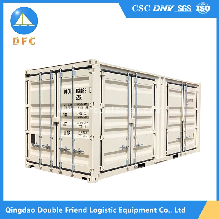 20-футовый морской контейнер, боковой открытый контейнер с боковой стенкой, открывающийся металлический контейнер для доставки, 20 футов