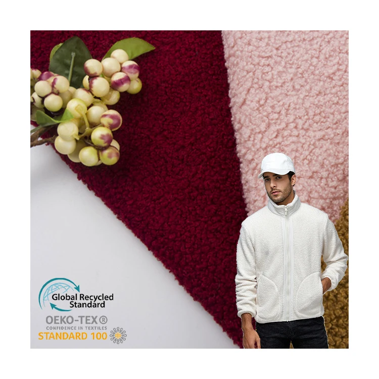 Hot Sale New Arrival Thickened Pure Polyester Boucle Tiger Strip Printed Teddy Fleece Fabric For Toys Fitness Jacket Clothing