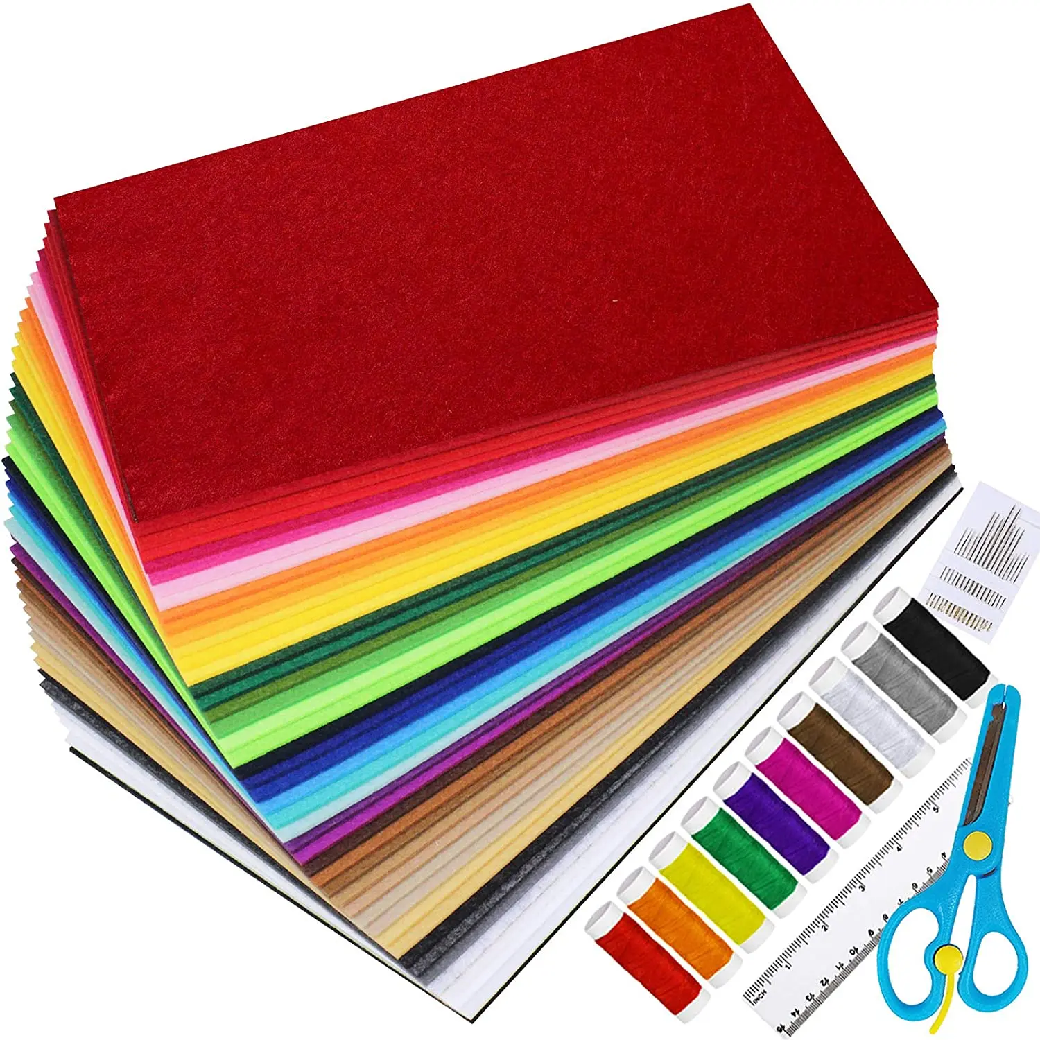 DIY Colorful Fabric Cloth 1mm Polyester Cloth Felts Home Sewing Wedding Decoration Dolls &Craft