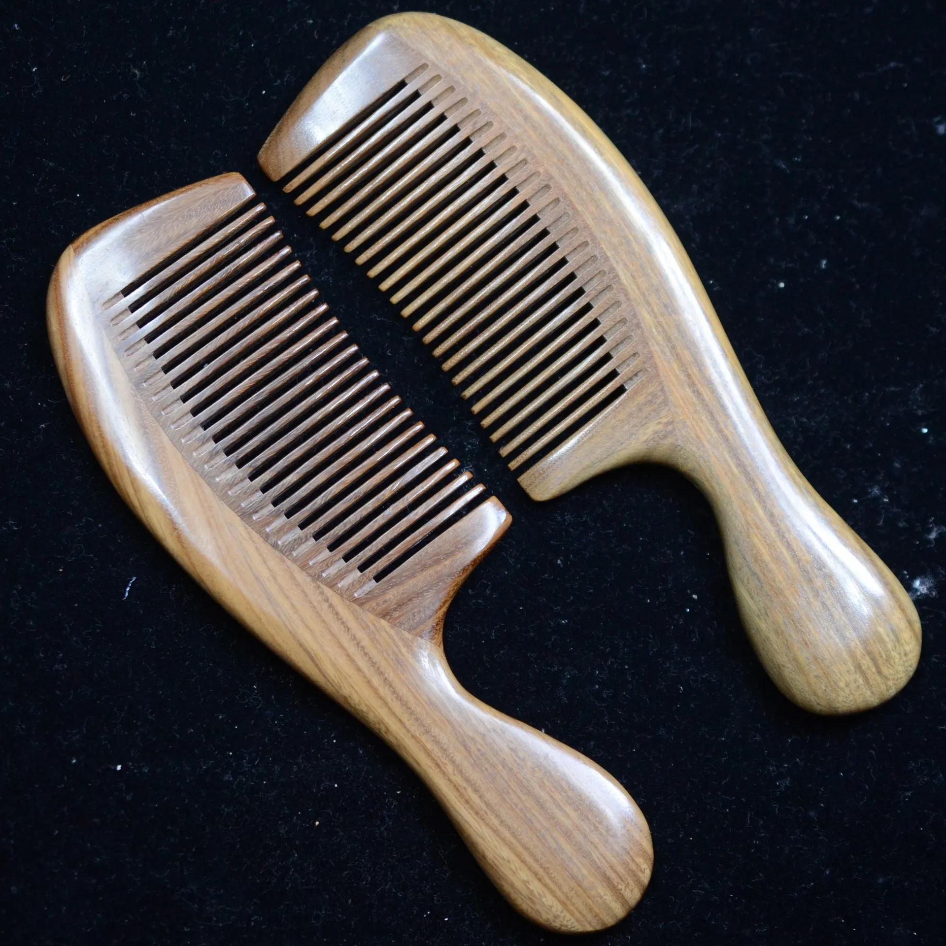 Персонализированная дорожная расческа из сандалового дерева с логотипом, деревянная щетка для ухода за волосами для женщин, для укладки и массажа волос