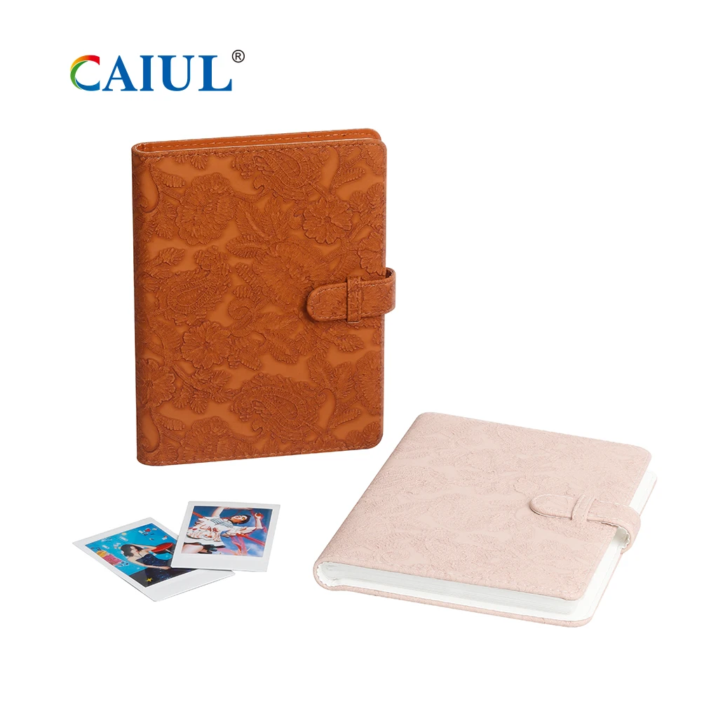 Caiul 128 Pockets Fujifilm Instax Mini Film photo album Embossed PU Leather Photo Album
