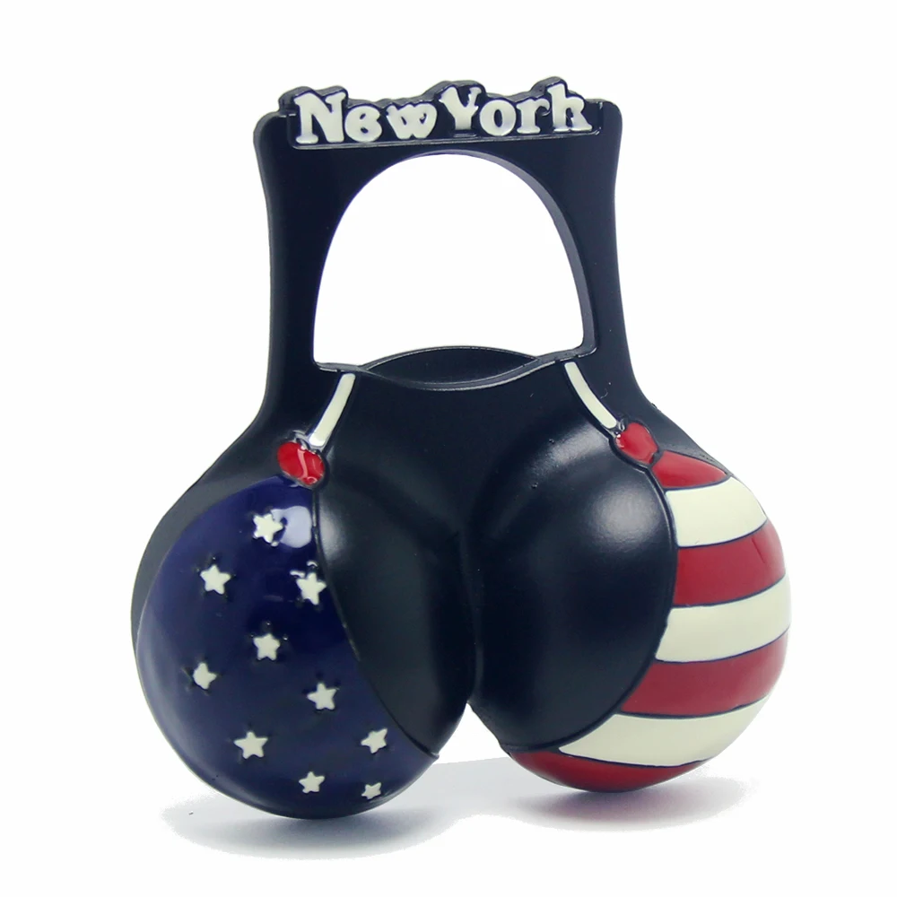 Bikini United State Flag New York Tourist Gifts American City Famous Landmark Icon Custom Souvenirs 3D New York Fridge Magnet