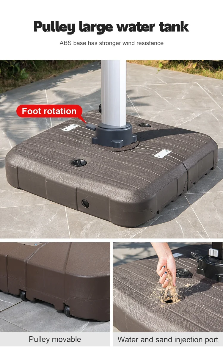 Garden Furniture Solar LED light patio umbrella  solar powered supply umbrella with LED for outdoor