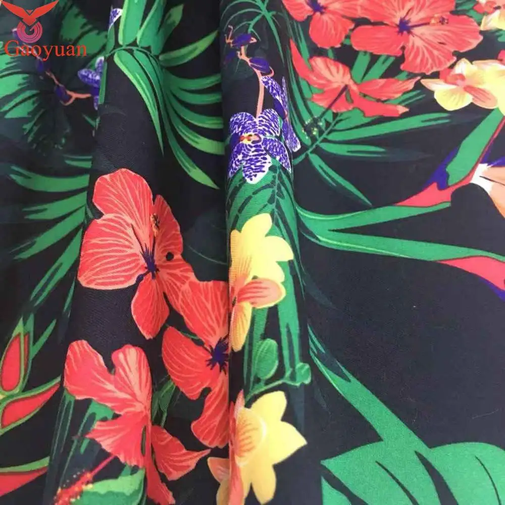 Саржевая ткань из микрофибры с принтом Бангладеш для Гавайских купальников