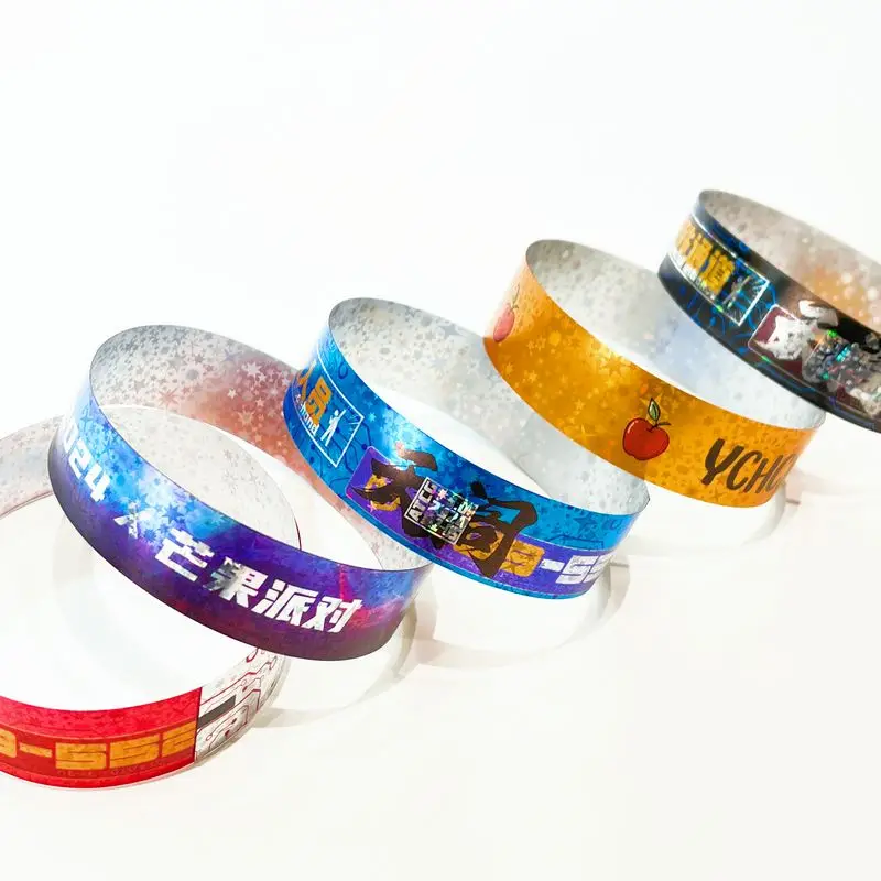 China Manufacturer Promotional Tyvek Bracelet Cheap Custom Logo Cheap Wrist Band Events Silicone Wristband for Gifts