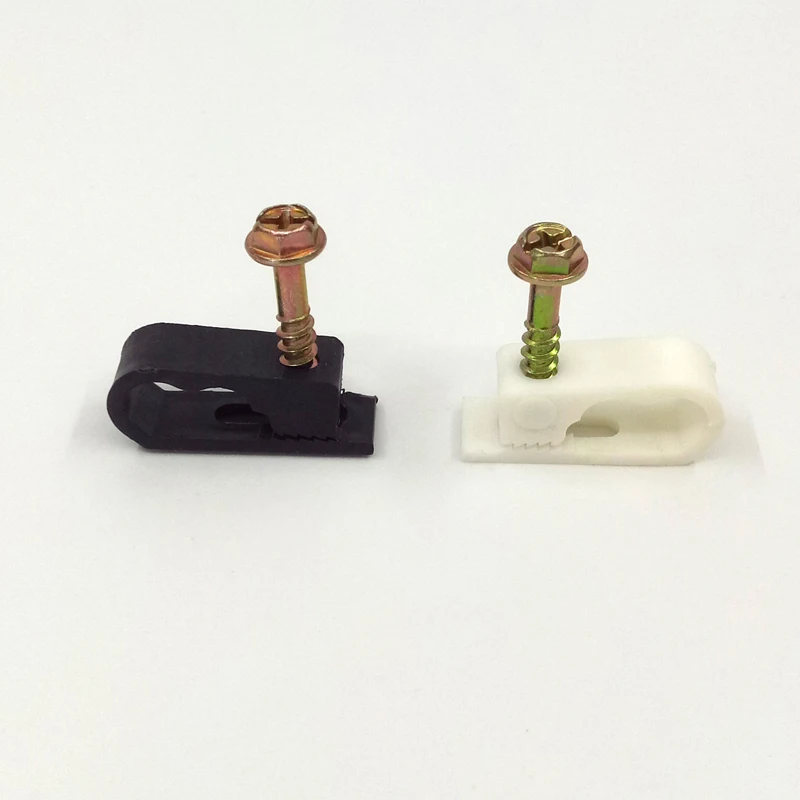 
Plastic Double P Clip Cable Clip 