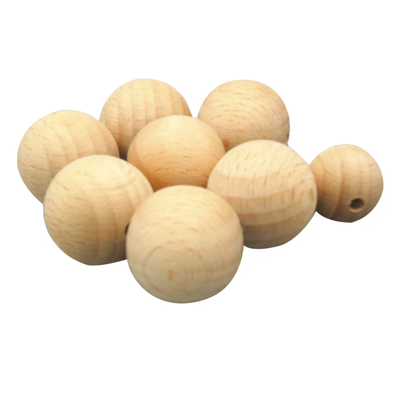 North America Wood Unfinished Beads DIY Wooden Toys Accessories Engraving Letter