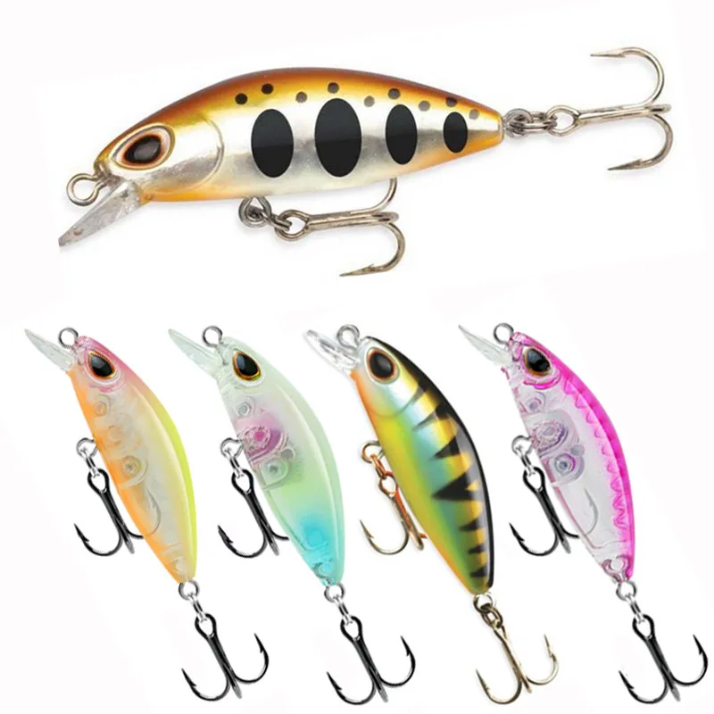 35mm/2g Mini Submerged Minnow Bait Saltwater Biomimetic Decoy Fishing Minnow Fishing Lure