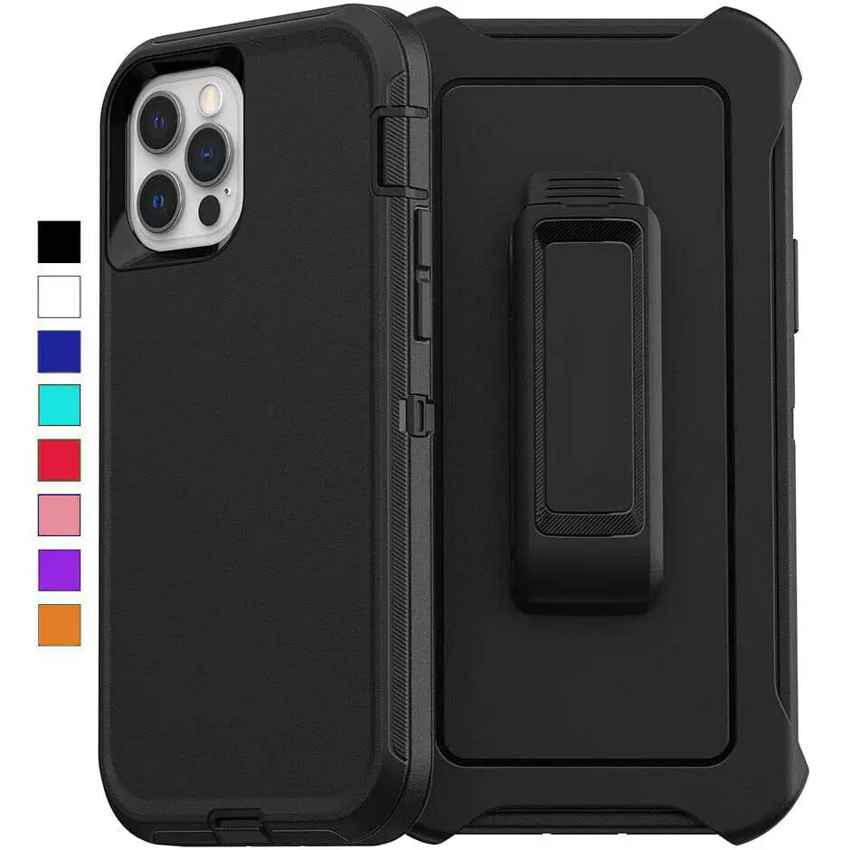 Shockproof Heavy Duty Defender Belt Clip  Case  For Apple iPhone 11 12 13 Pro Max