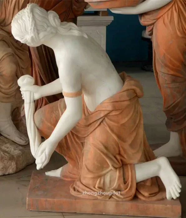 Outdoor Decoration Marble Life Size Natural Stone Greek Mythology Apollo Bath sculpture