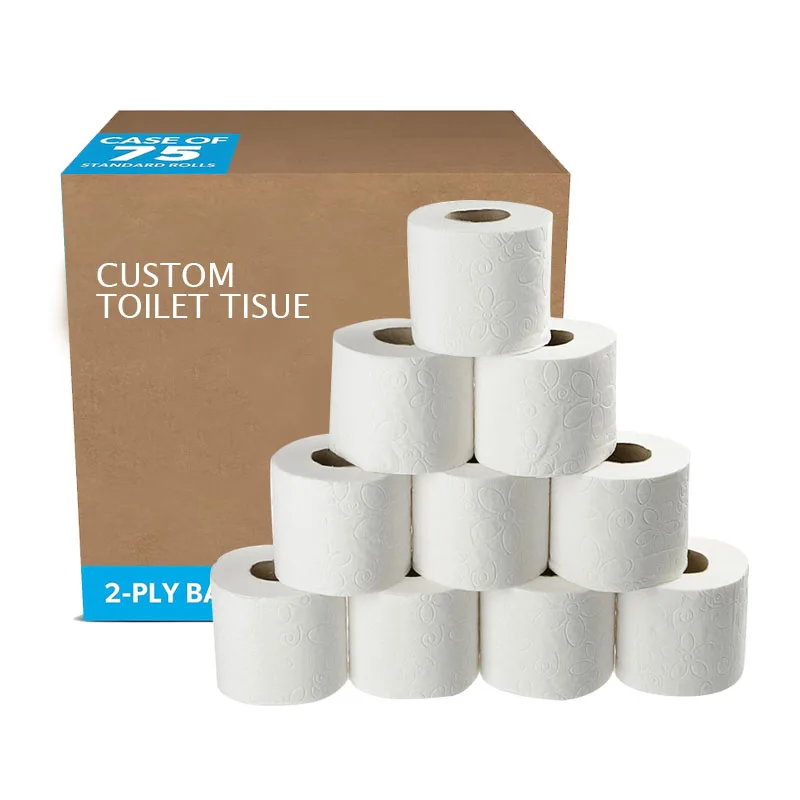 Factory 24 rolls environmentally friendly 3ply 350 sheets soft bamboo commercial big jumbo roll toilet paper in south africa
