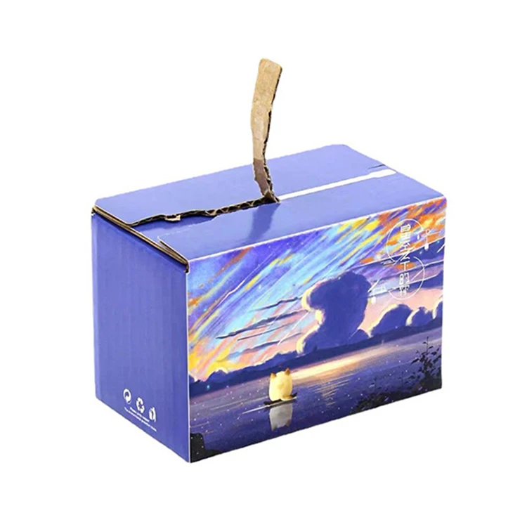Logo Corrugated Seal Postal Zipper Mailing Kraft Adhesive Tear Strips Shipping Tear-Off Strip Open Packaging Box