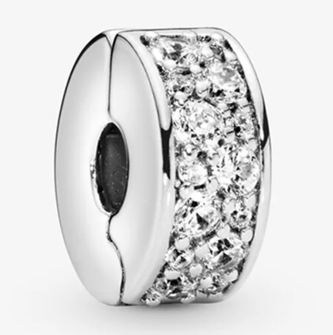 Wholesale stopper charm clip suppliers crystal clip lock clasps beads for charm bracelet