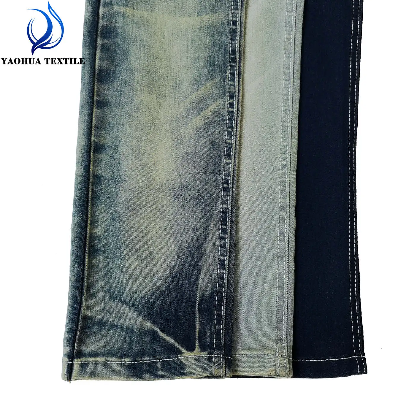 Y121-4 Satin cotton polyester spandex stretch denim fabric wholesale for jeans