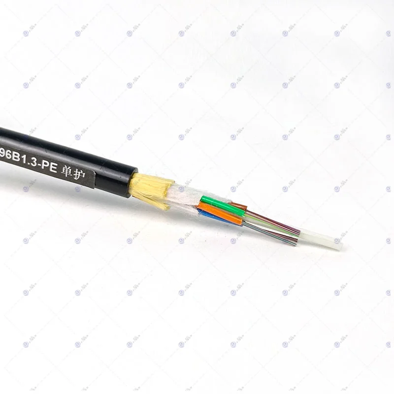 Оптоволоконная арамидная пряжа CableAdss с самостоятельной поддержкой, 48 ядер, 100 м, пролетная двойная оболочка, Frp Centure, производитель в Китае