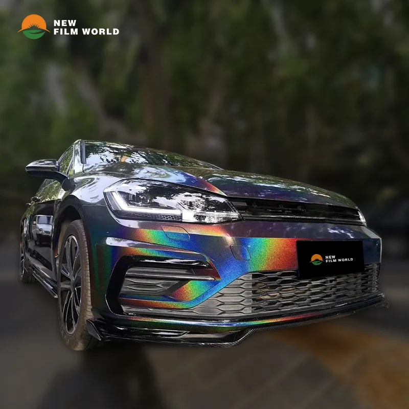 PET Psychedelic Grey Car Wrap Film car wrapping film vinyl Stickers High Glossy car wrap vinyl film