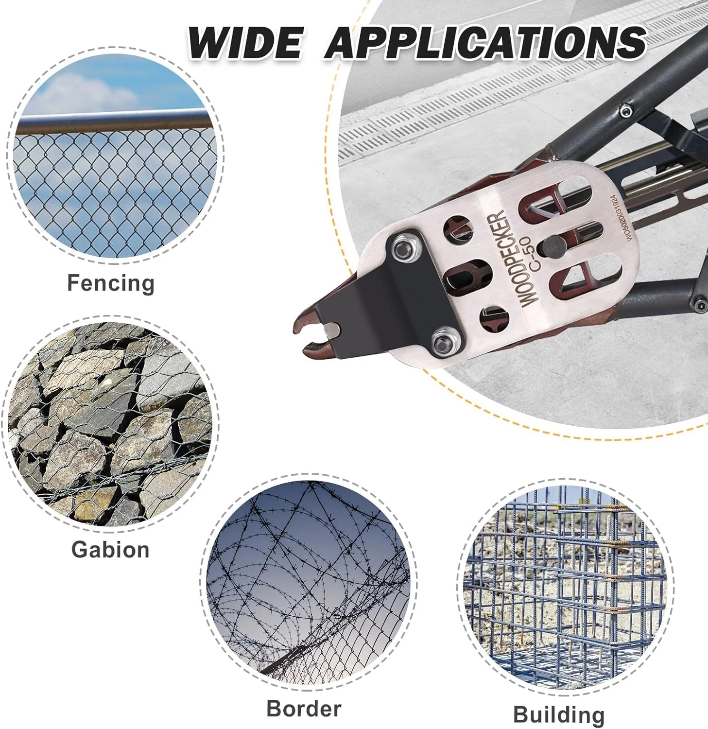 Long life air tool gabion stapler AC50 for stone production