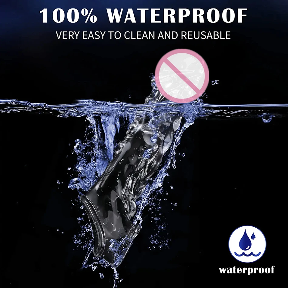 Factory Cheap Price Penis Sleeves Male Cock Delay Ejaculation Crystal Dick Enlargement Condom Sex Toy for Men