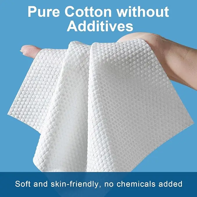 OEM 00% Biobased, Disposable Face Towels for Sensitive Skin, Super Soft Biodegradable Makeup Remover Wipes, Facial Washcloth