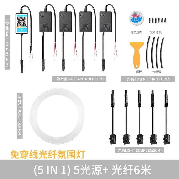 Cardi high power optical fiber interior car ambient led light