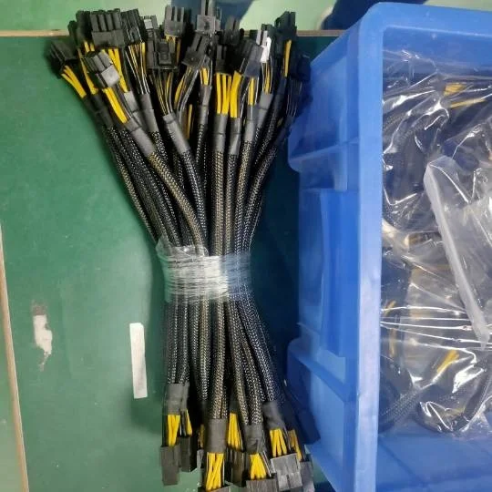 8 контактный разъем dual PCI-E PCI Express 8pin 6 + 2 pin плетеные кабели в оплетке Мужской Силовой кабель