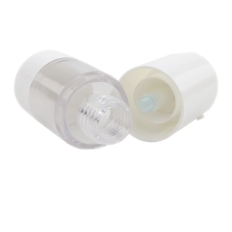 15ml 30ml 40ml 50ml Transparent White PP Plastic Cosmetic Airless Mist Pump Sprayer Bottle Airless bottle