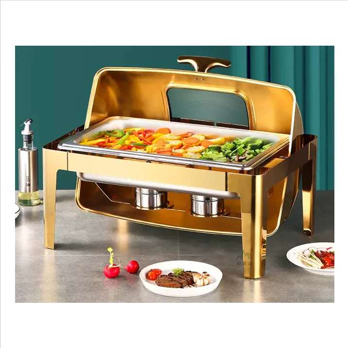 Heavybao Gold Chafing Dish Other Hotel & Restaurant Supplies Food Warmer Buffet Arabic Hydraulic Chafing Dishes
